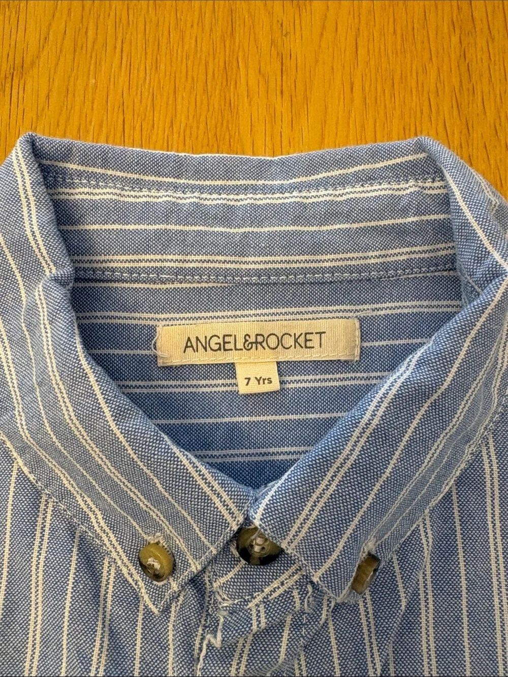 Angel & Rocket Boys Blue Stripe Button-Down Shirt size 7 years